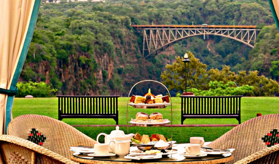 Victoria Falls City Tour Victoria Falls hotel. High tea